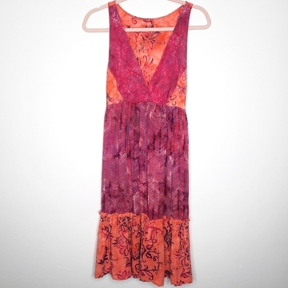 Santiki Boho Floral Sun Dress M - Picture 2 of 6